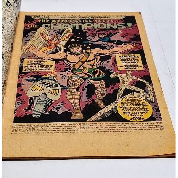 MARVEL COMICS GROUP THE CHAMPIONS #1 OCTOBER 1975 GD/VG - Picture 4 of 5